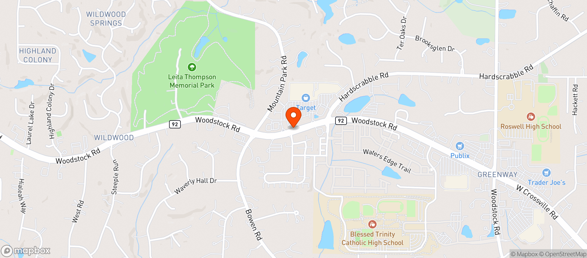 Map showing Supertarget