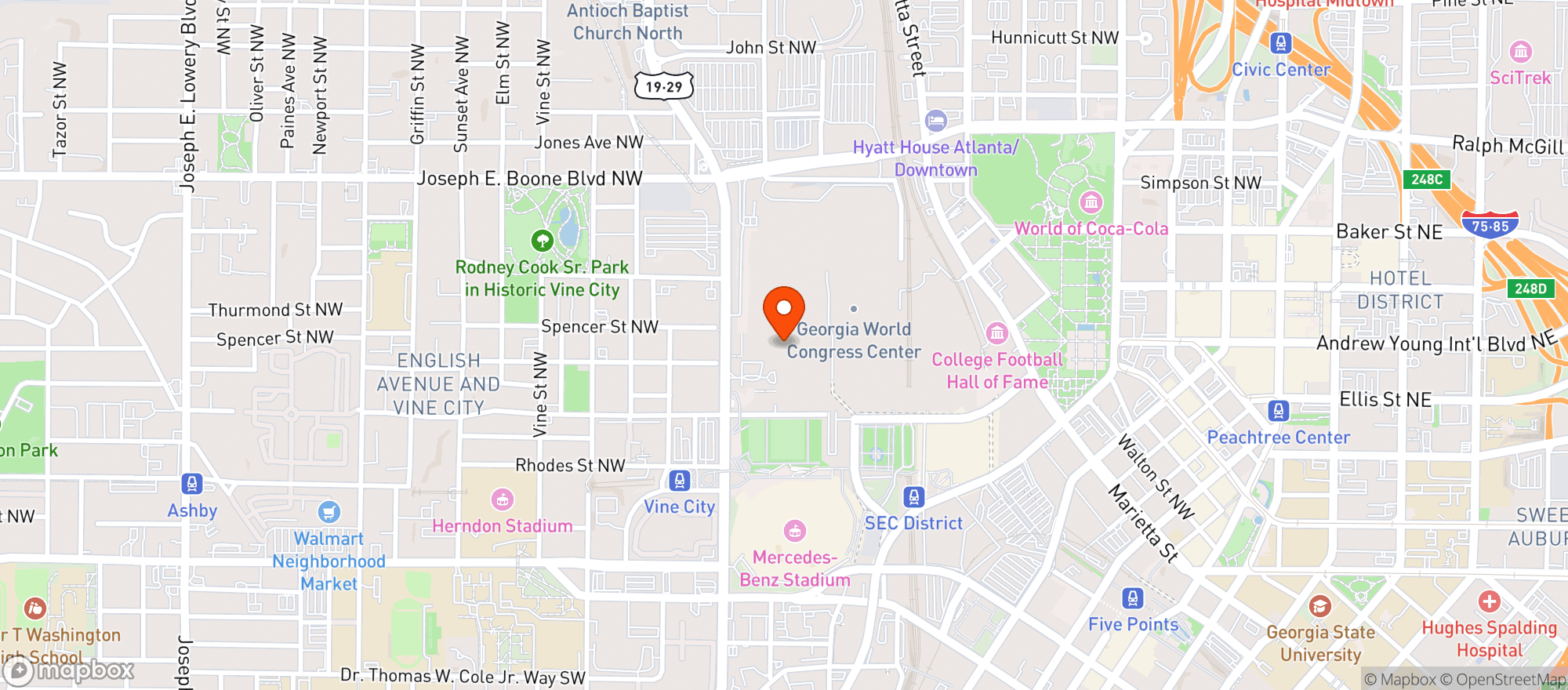 Map showing Signia By Hilton Atlanta Georgia Wo