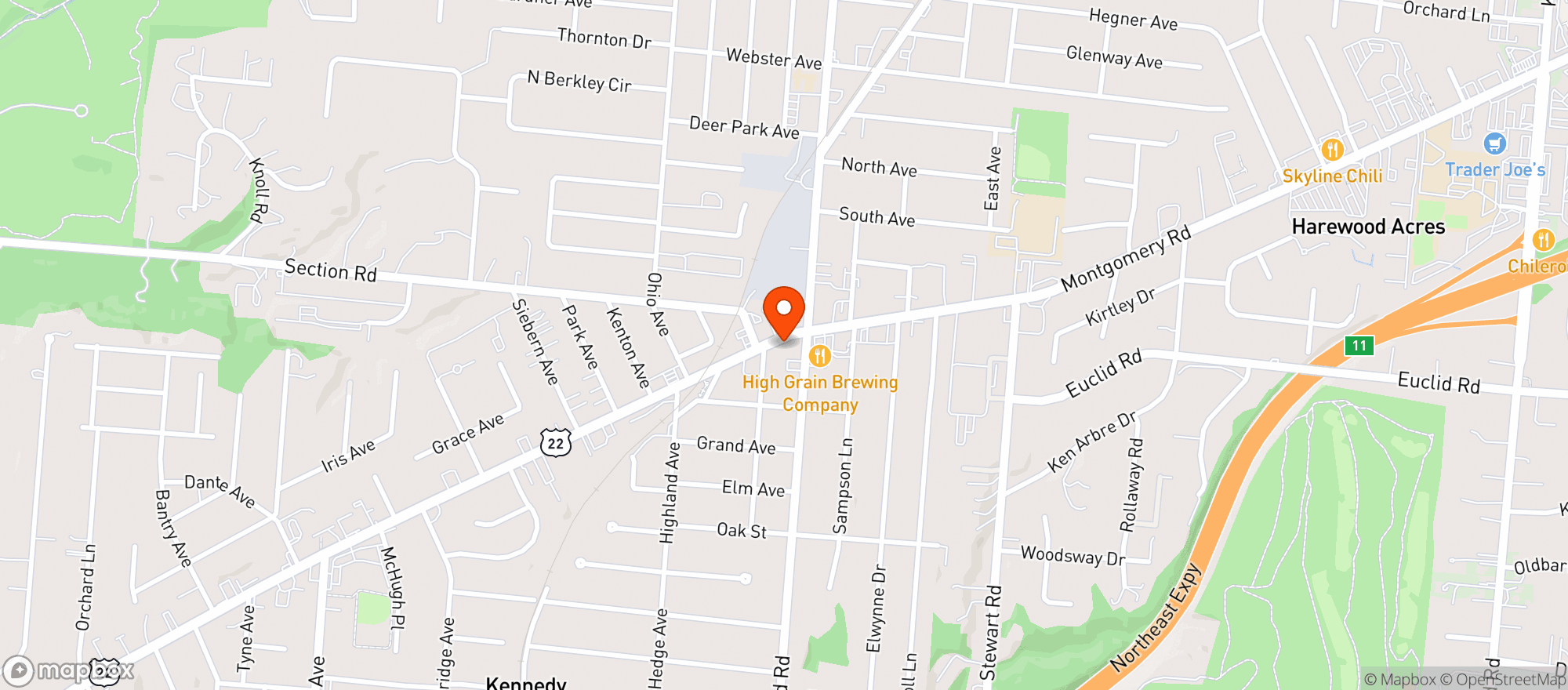 Map showing Brothers Cafe