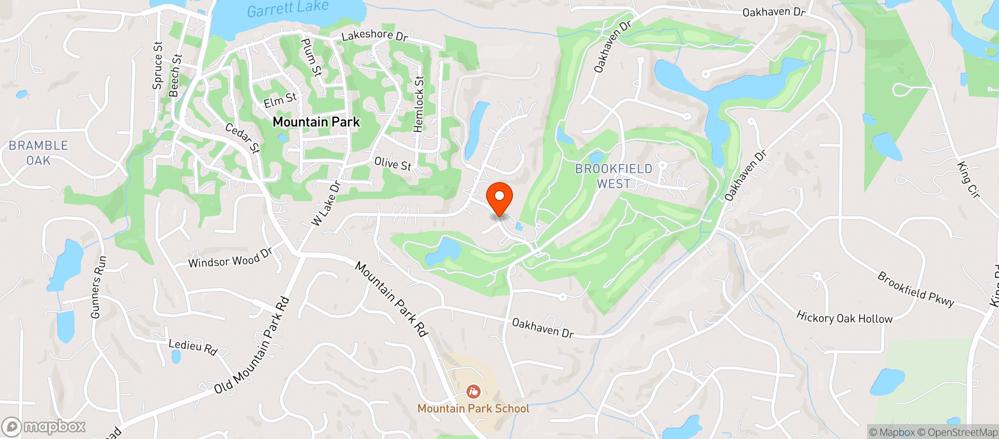 Map showing Brookfield Country Club #2771