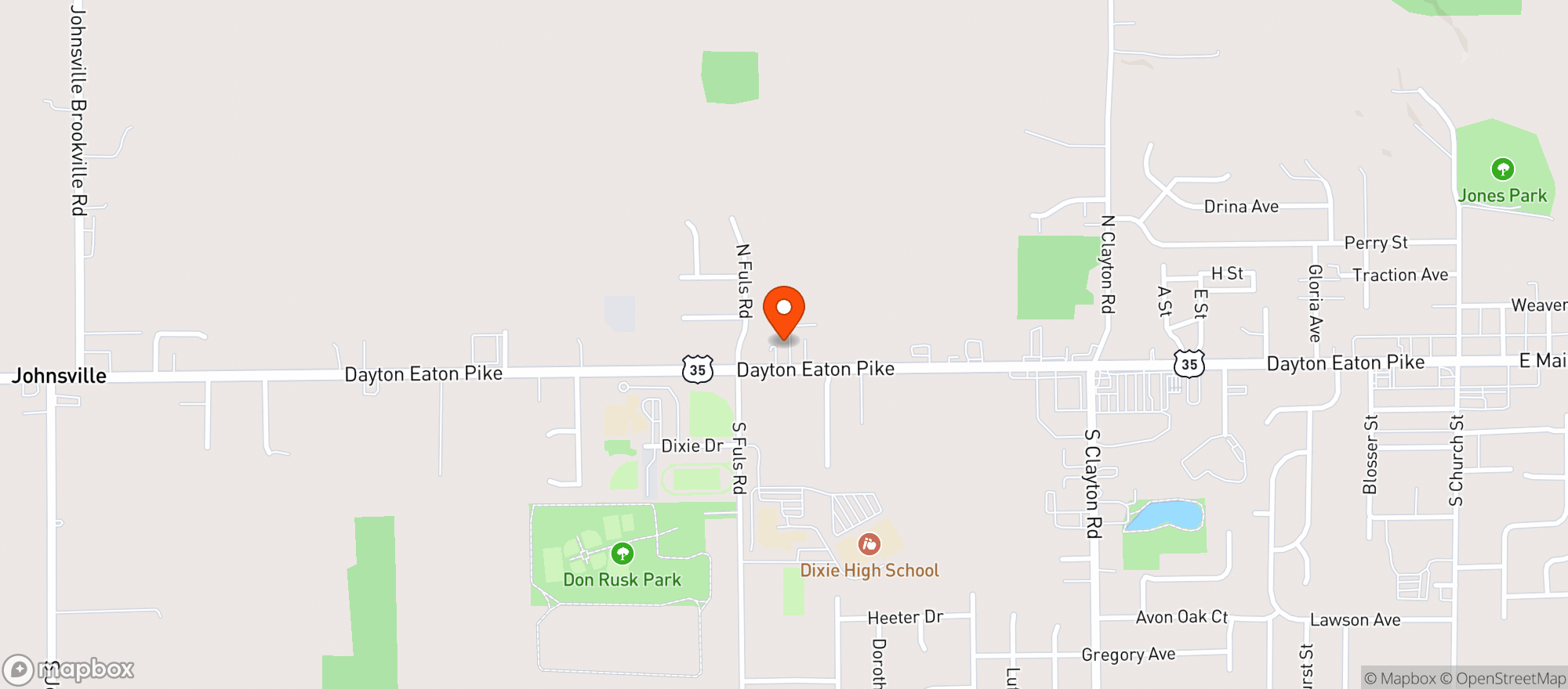 Map showing Ohio State Liquor Store #592