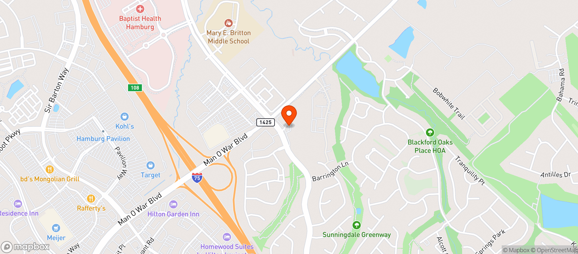 Map showing Shell Food Mart