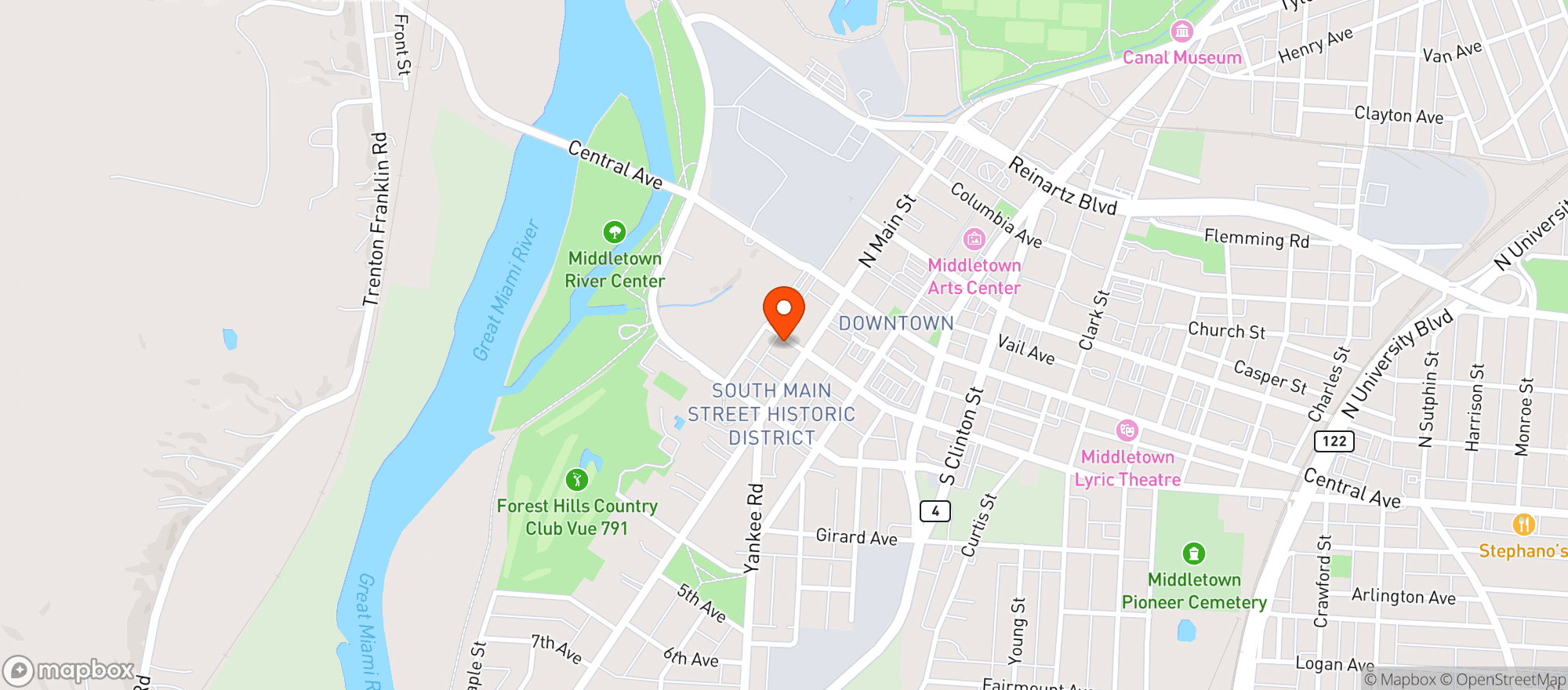 Map showing Gravel Road Brewing Company
