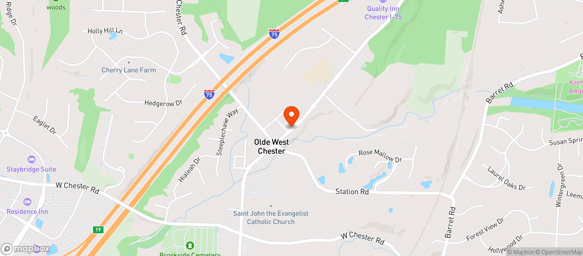 Map showing Ameristop Food Mart