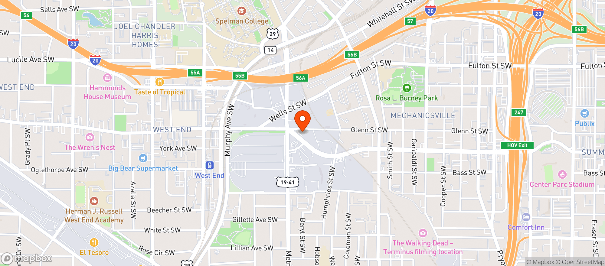 Map showing D & M Package Liquor Store