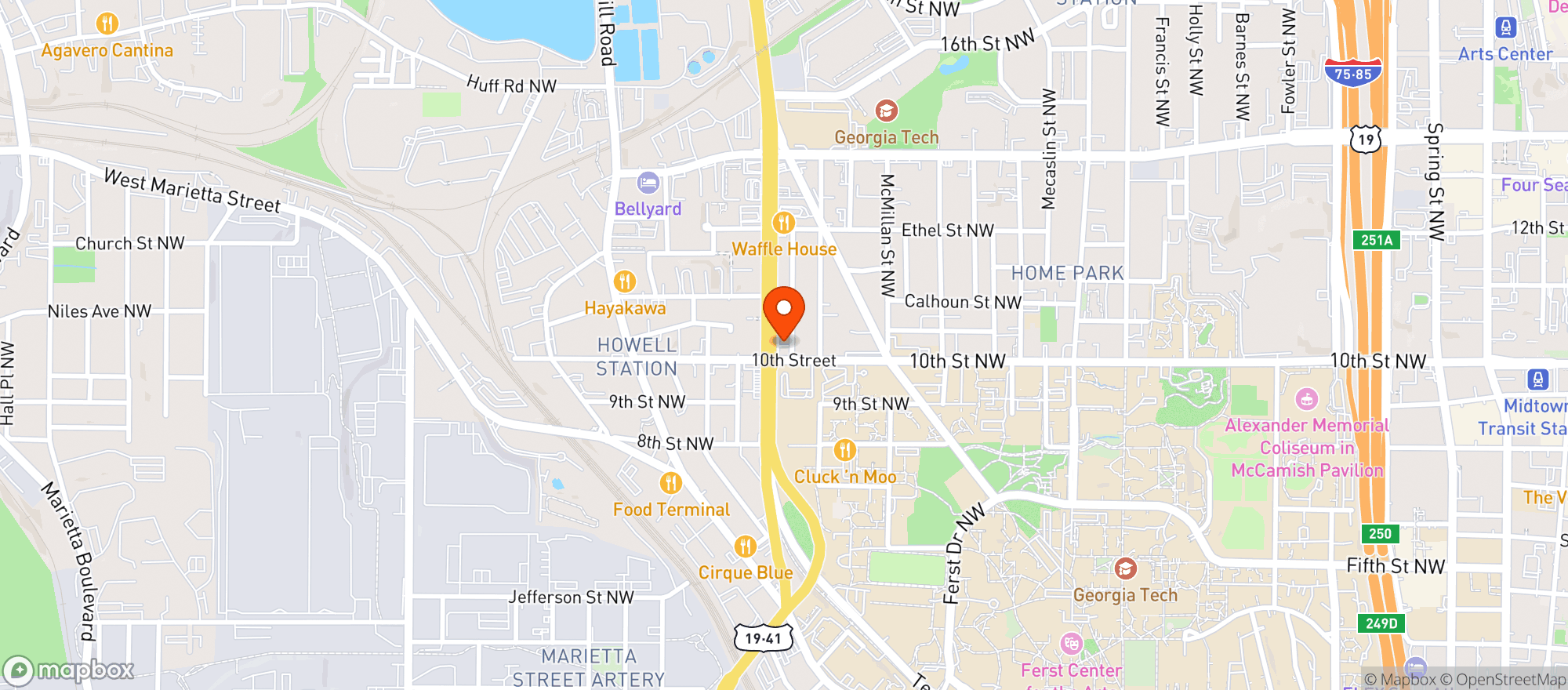 Map showing Best For Less