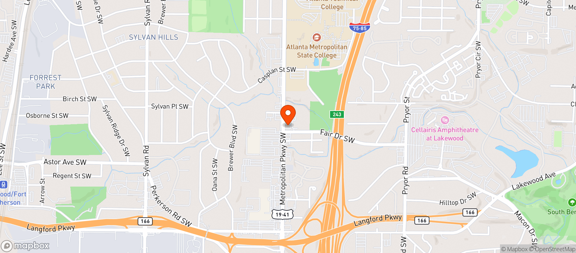 Map showing Shell Food Mart - #701