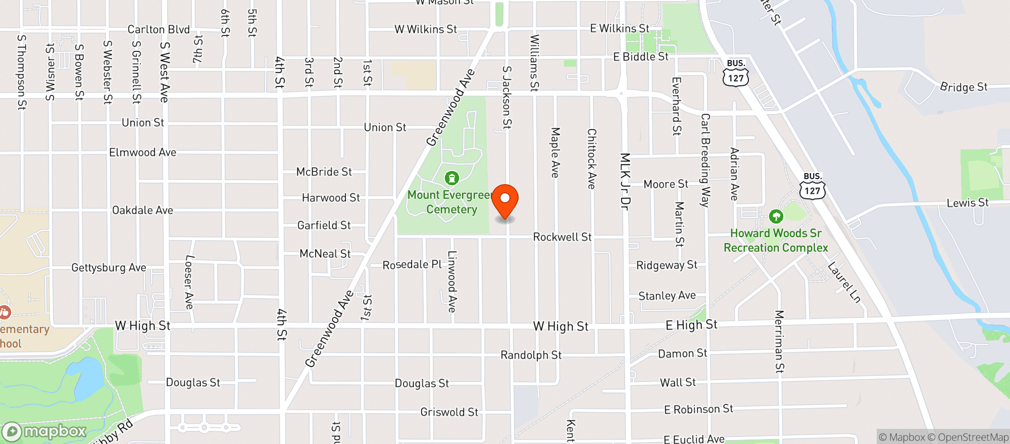 Map showing Target