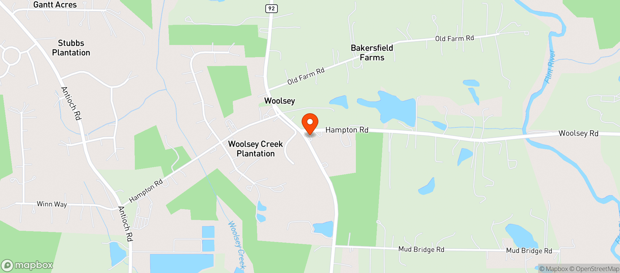 Map showing Woolsey Chevron Food Mart