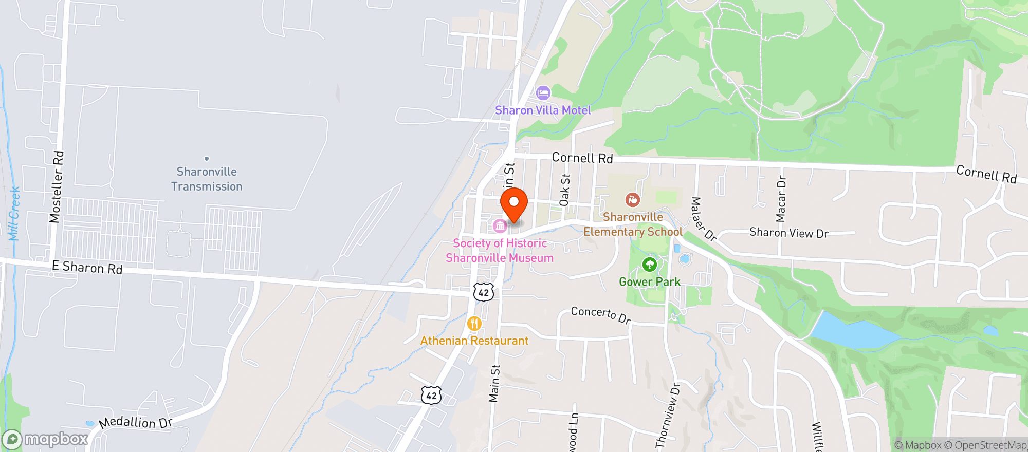Map showing Ameristop Sharonville