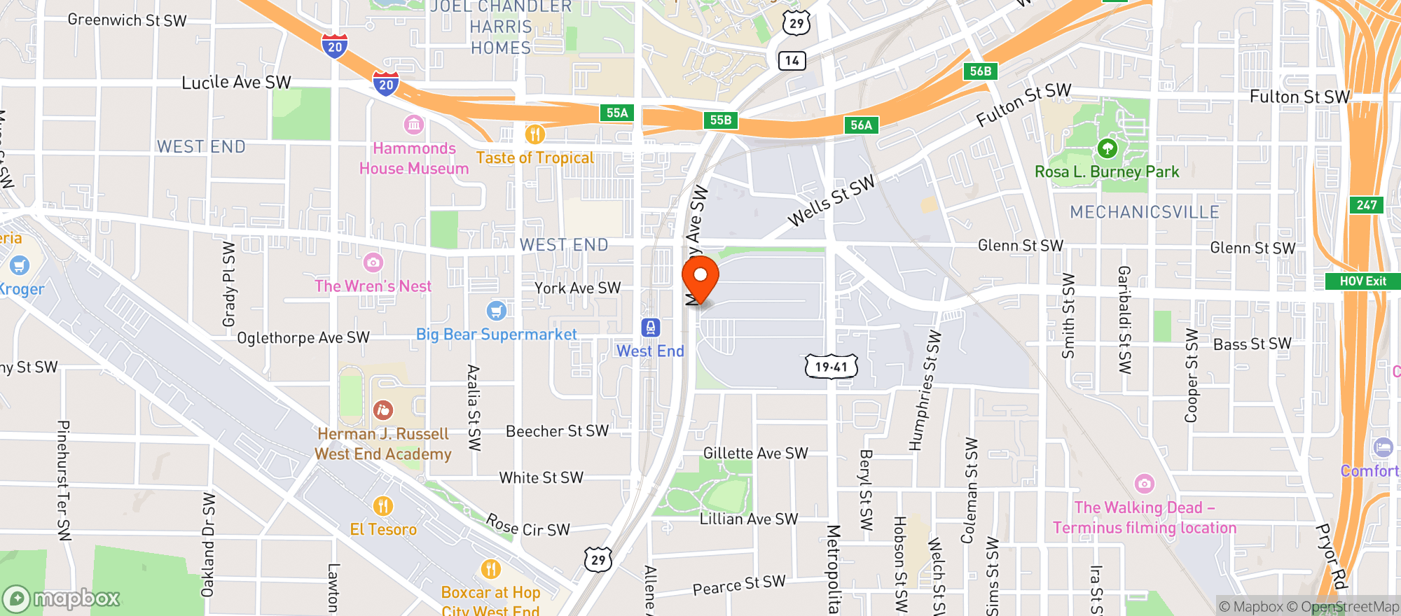 Map showing Better Times Market