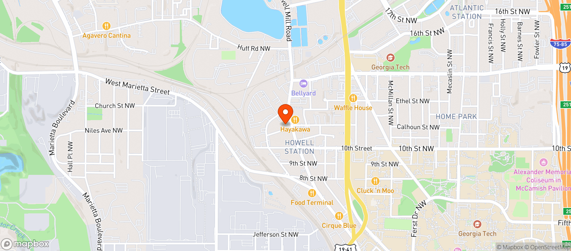 Map showing Ghee Indian Kitchen