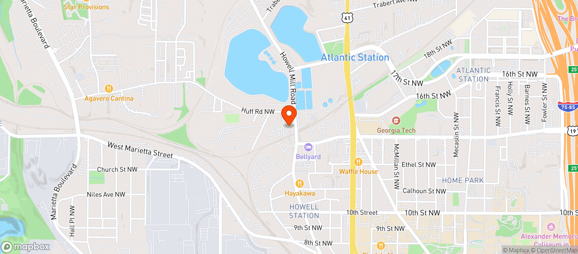 Map showing Little Sparrow