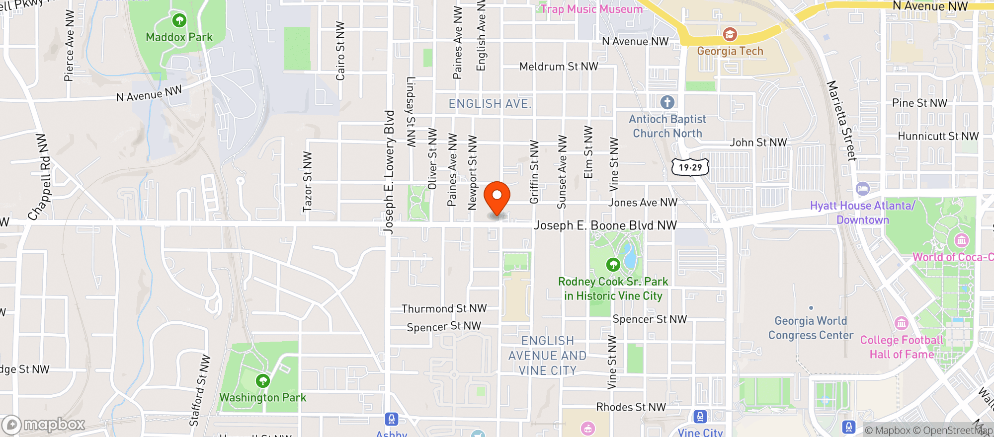 Map showing H N Liquor Store