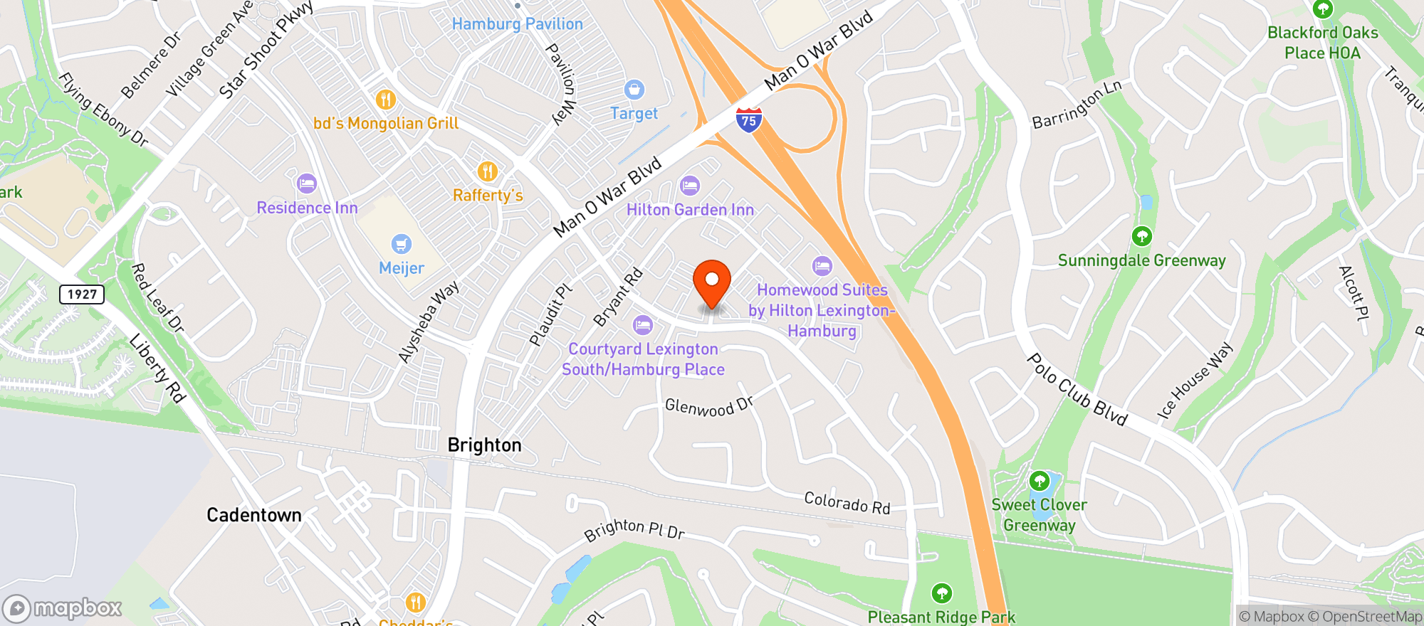 Map showing El Mariachi Mexican Restaurant