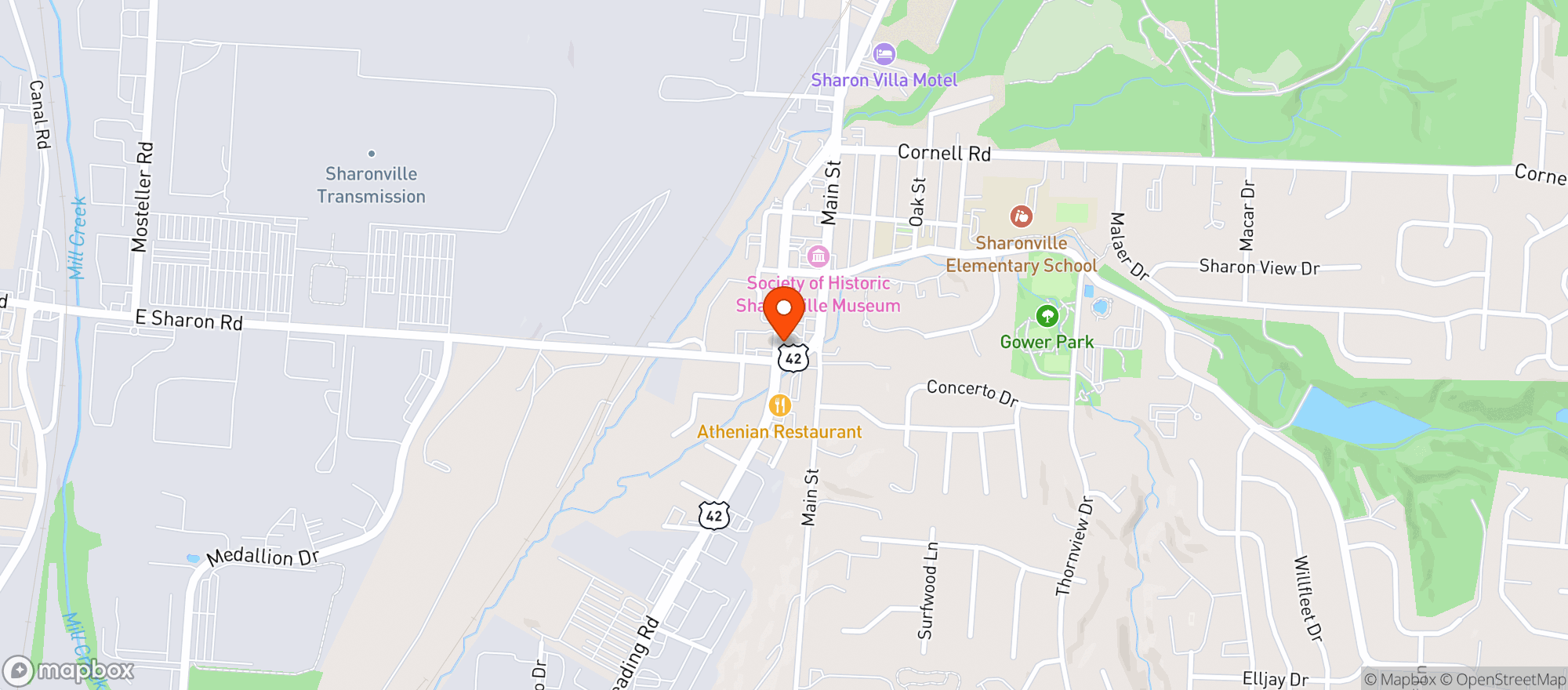 Map showing Sharonville Liquor & Wine
