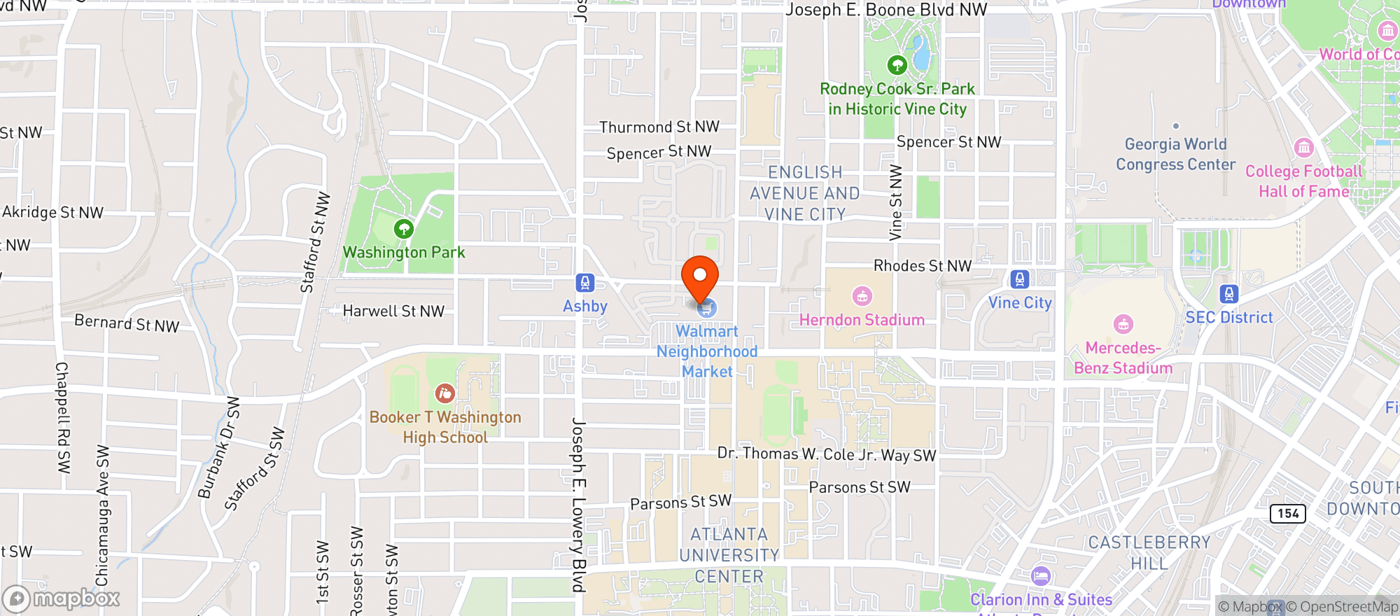 Map showing Walmart Supercenter