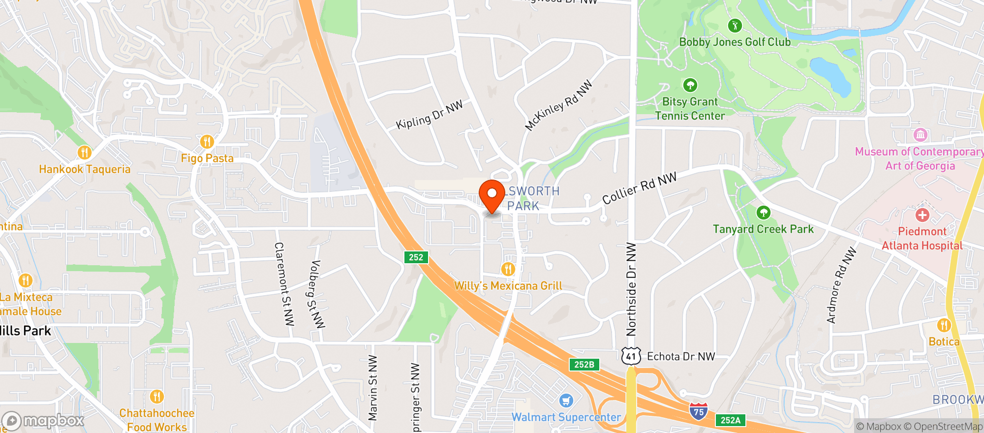 Map showing Capital City Wine & Spirits