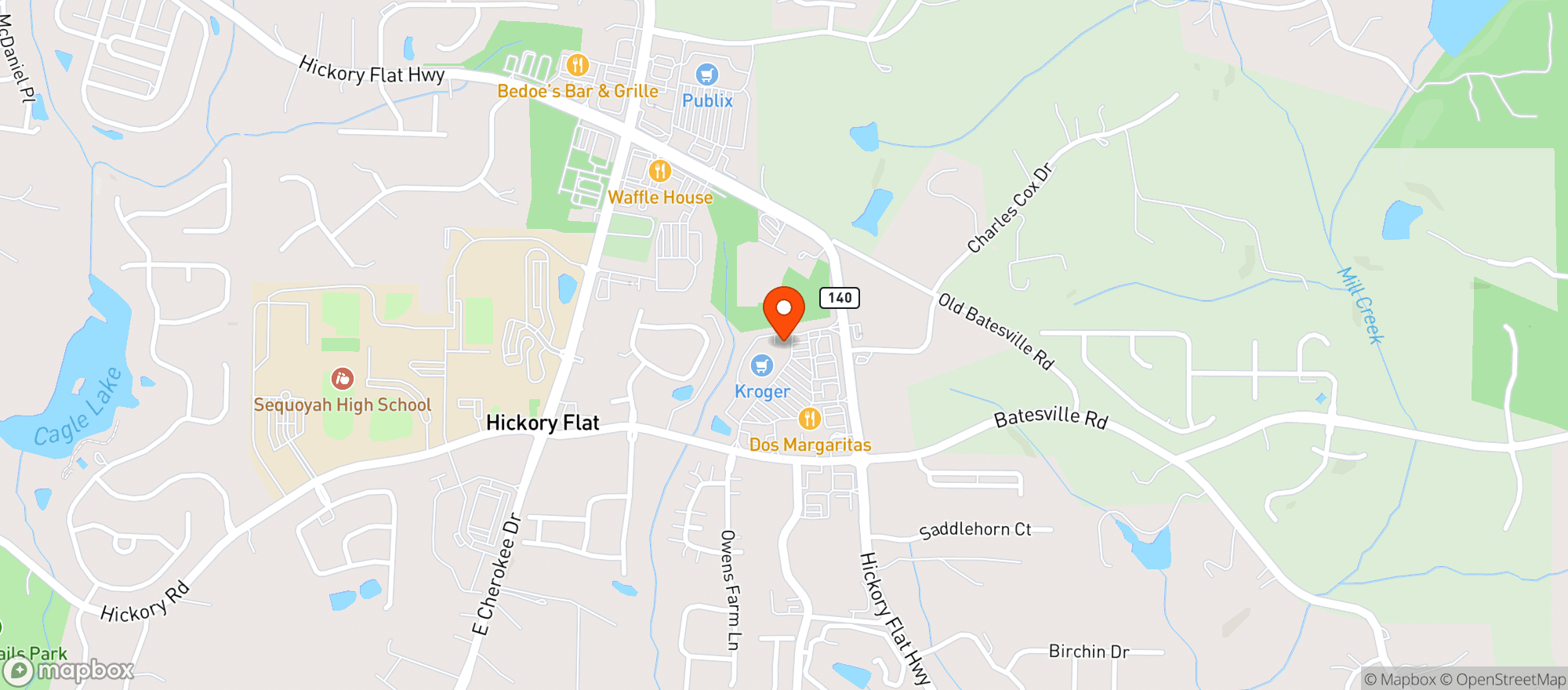 Map showing Old Country Place