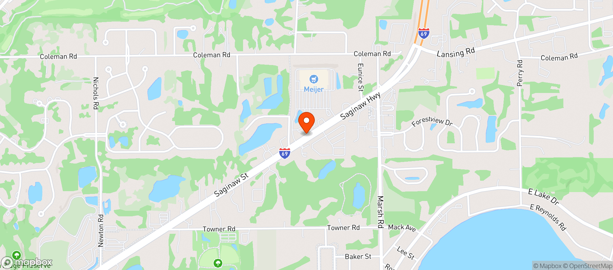 Map showing Meijer