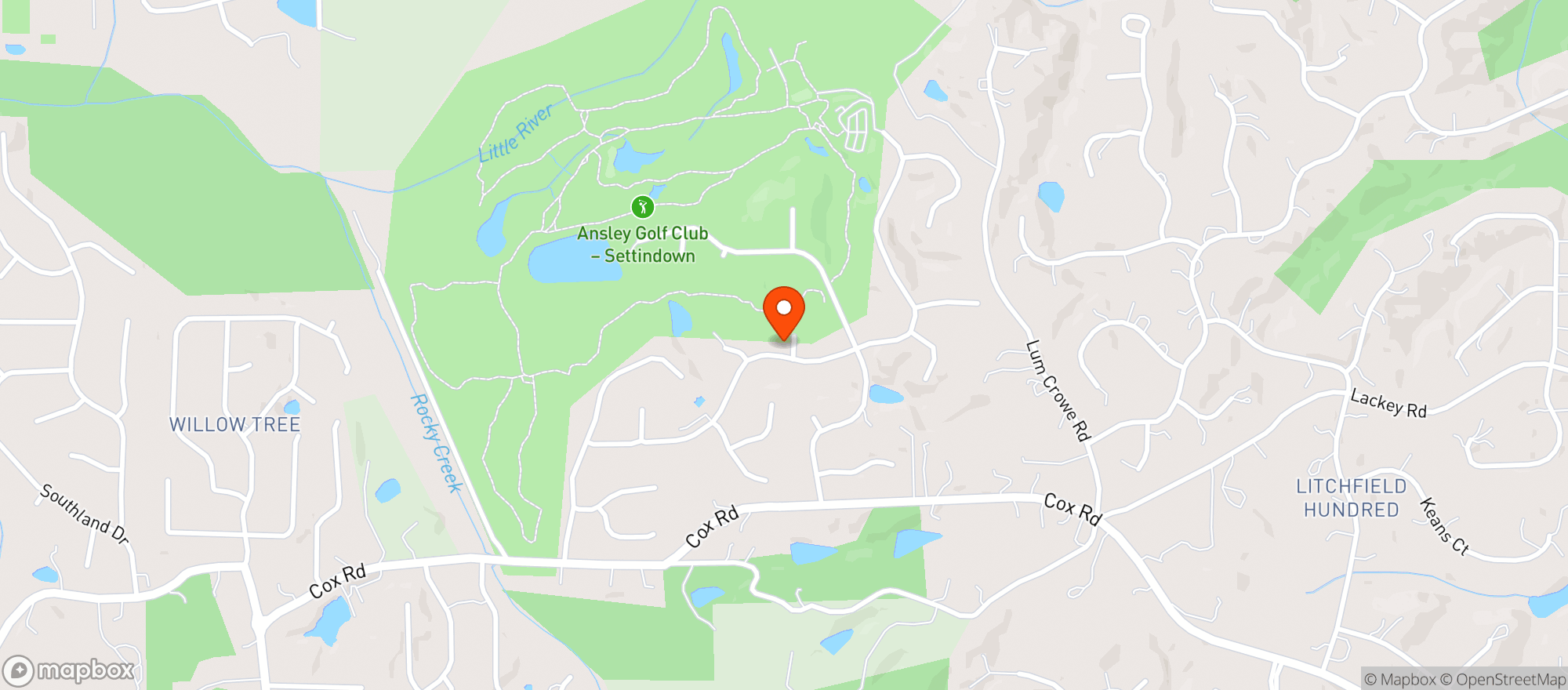 Map showing Ansley Golf Club