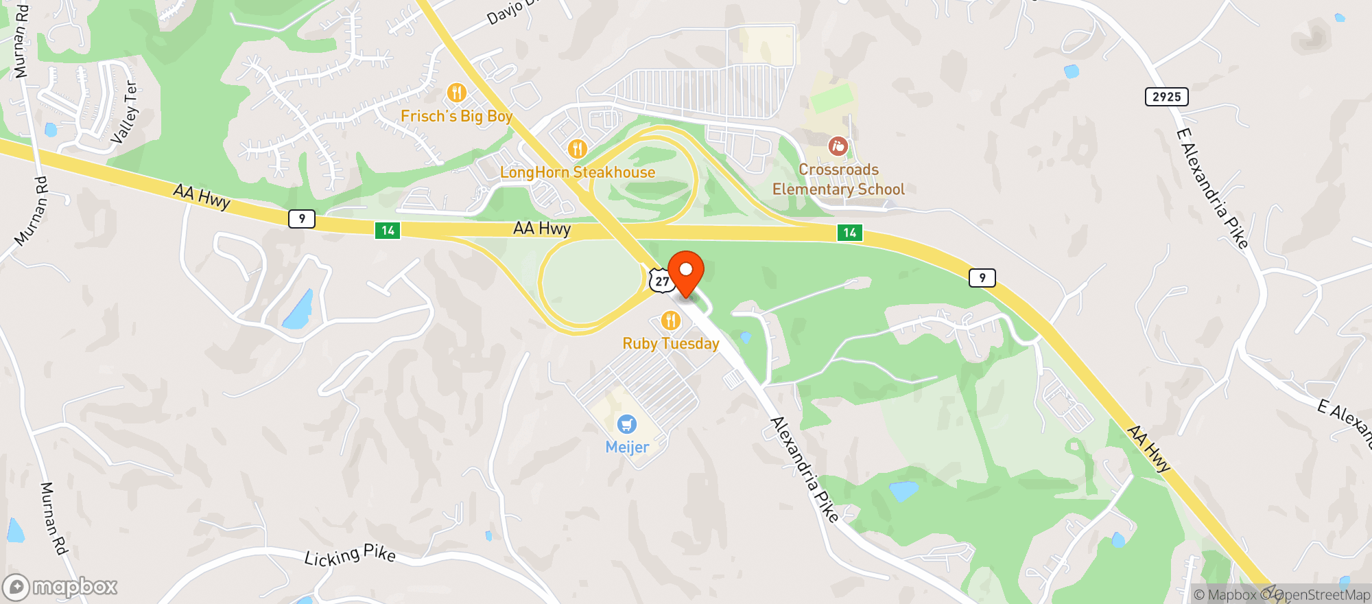 Map showing El Nopal Mexican Cuisine