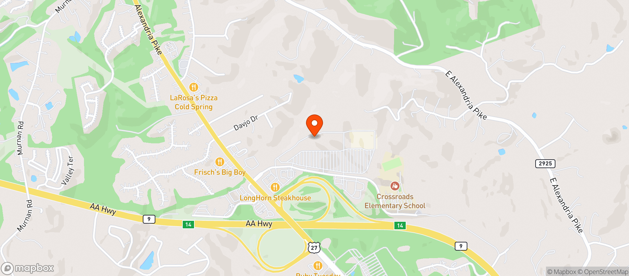 Map showing Kroger