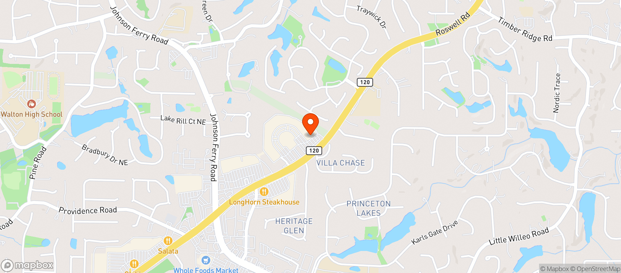 Map showing Luga Italian Eatery