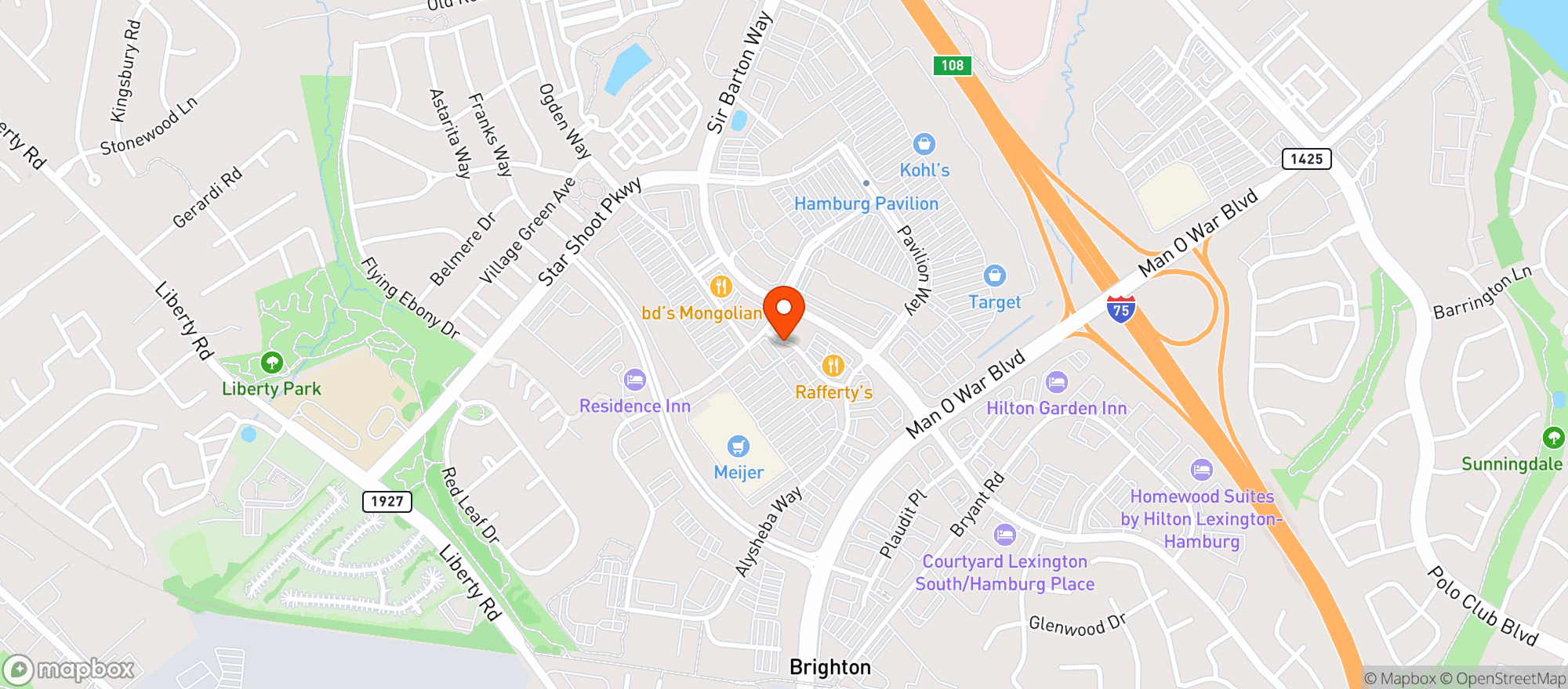 Map showing Meijer