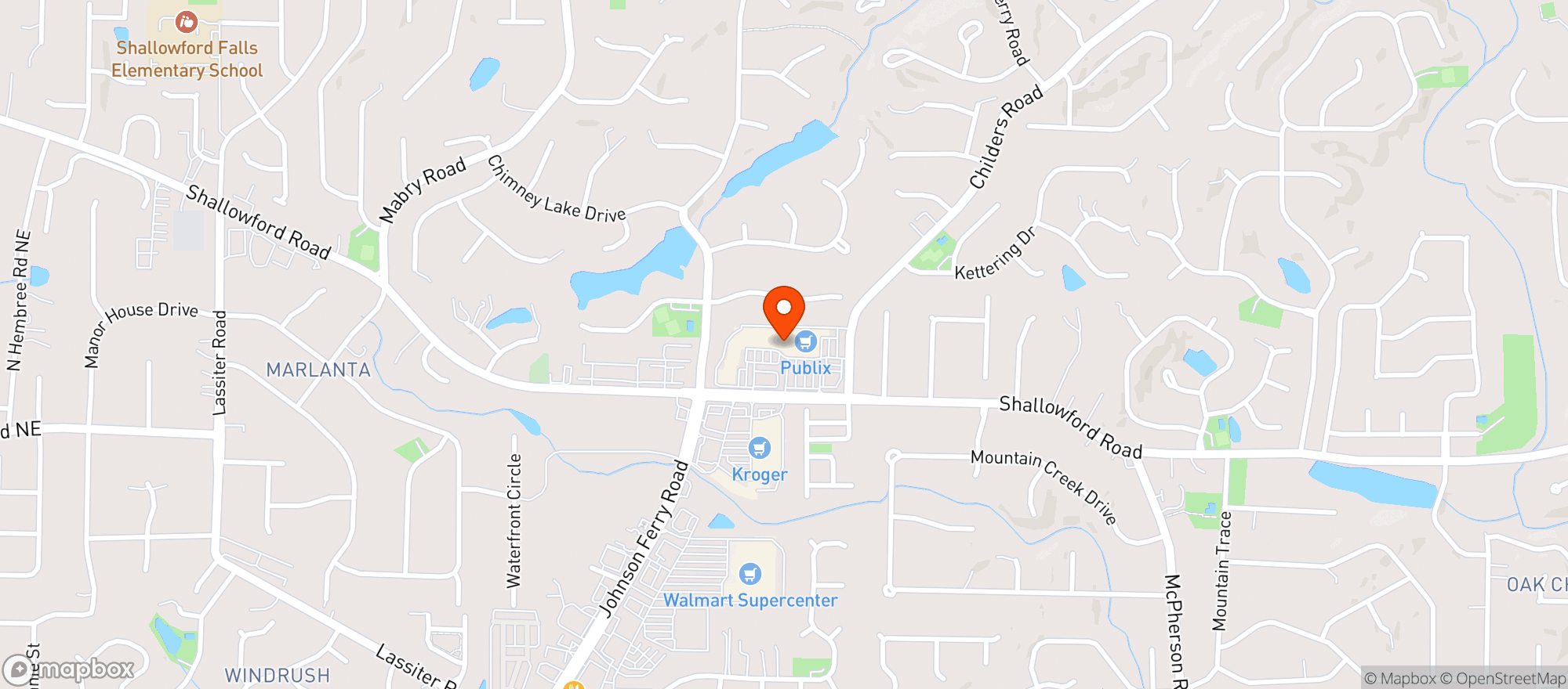 Map showing Publix
