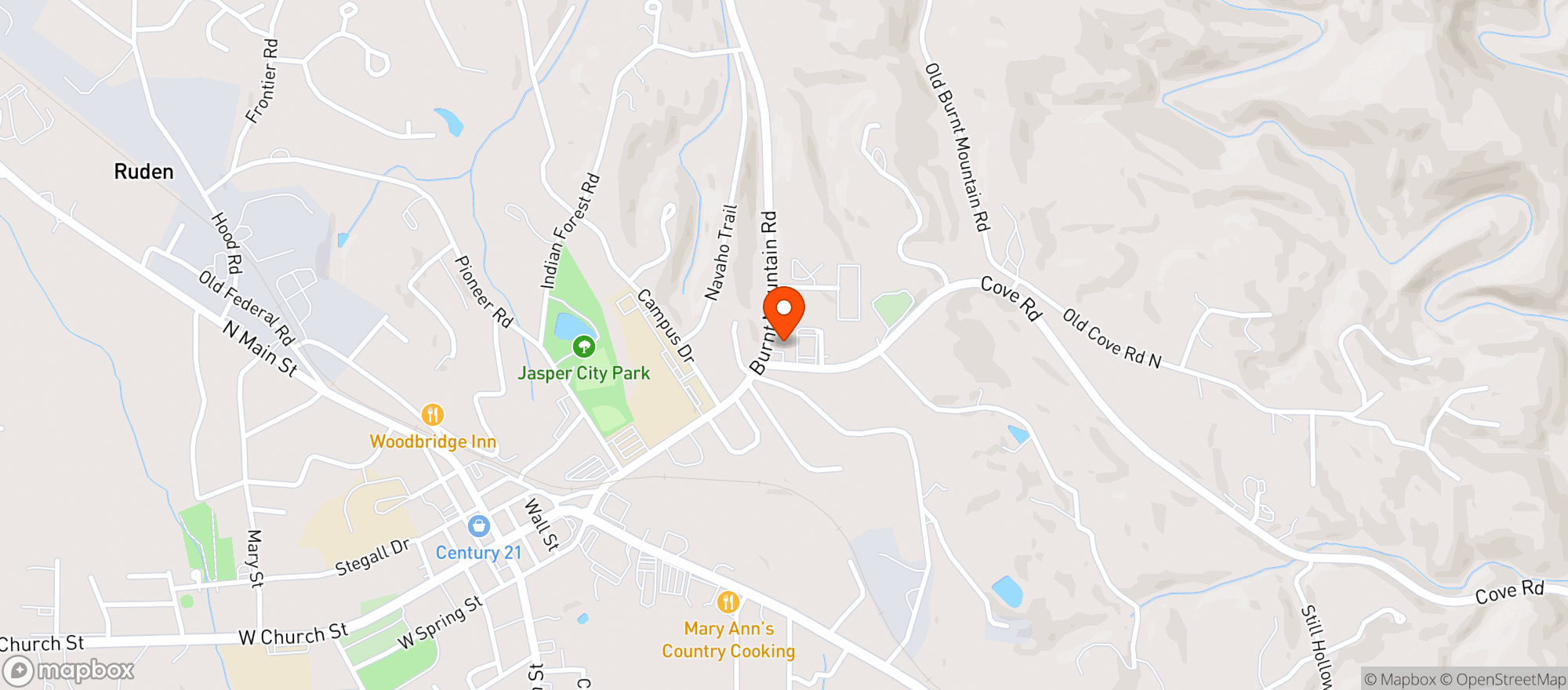 Map showing Mountainview Citgo