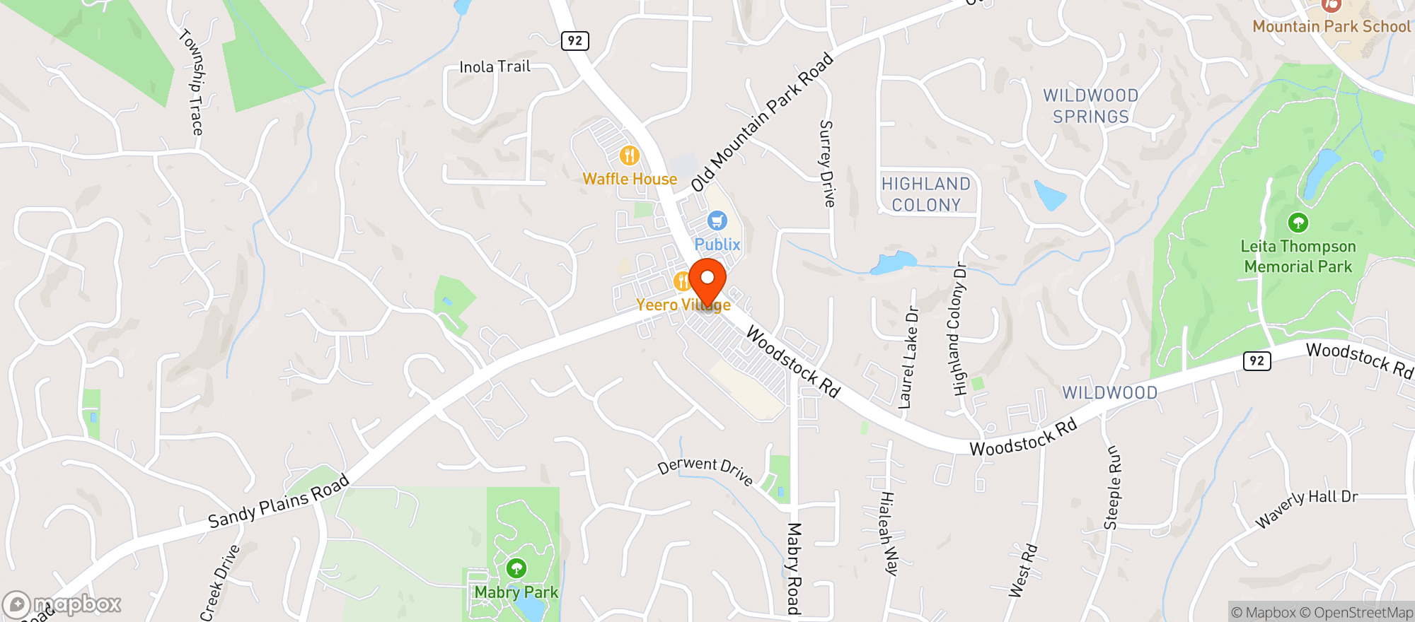 Map showing Lucias Italian Restaurant