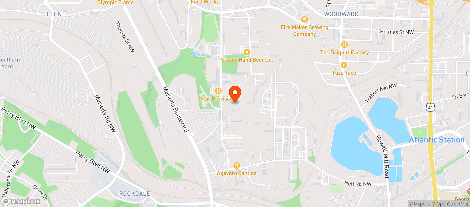 Map showing Bone Garden Cantina