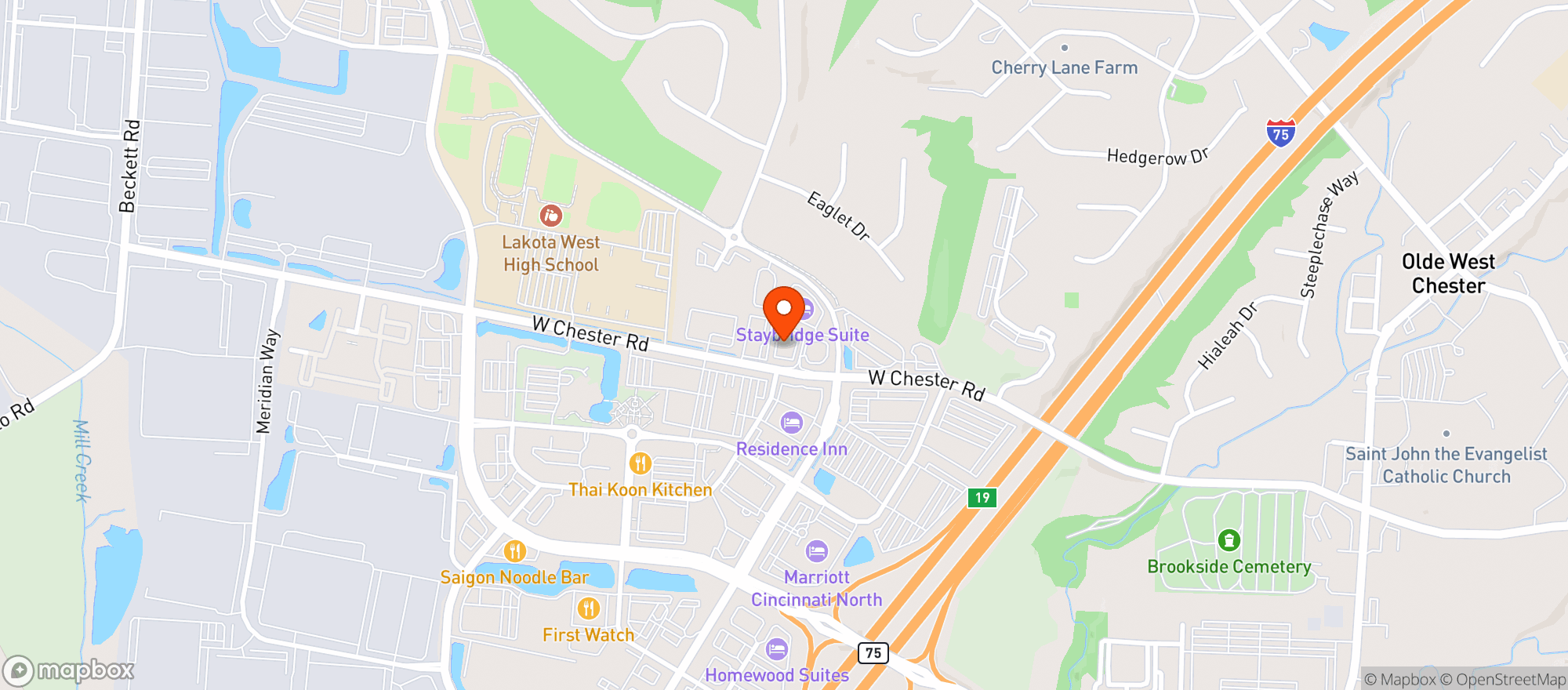 Map showing Jags Steak & Seafood