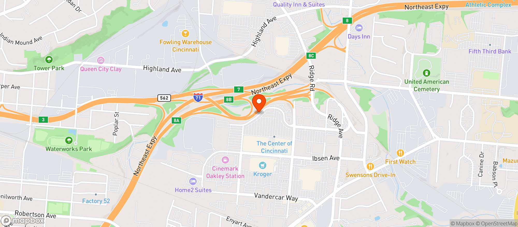 Map showing Target Store