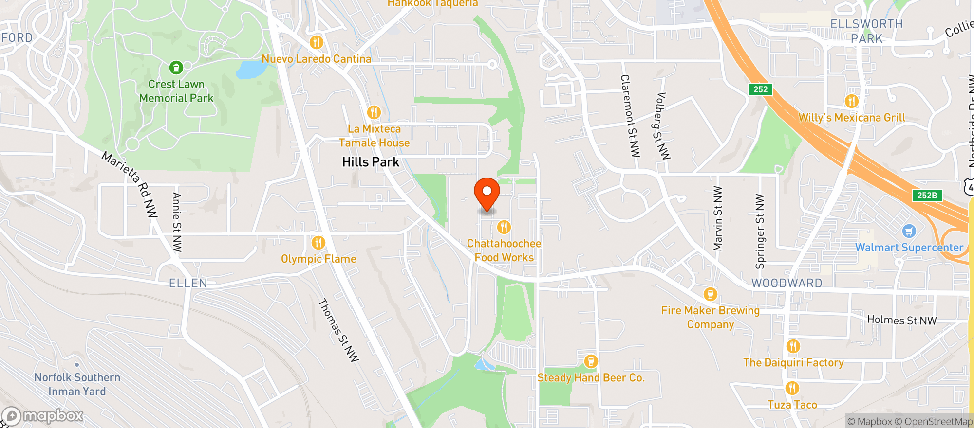 Map showing Fox Bros Bbq