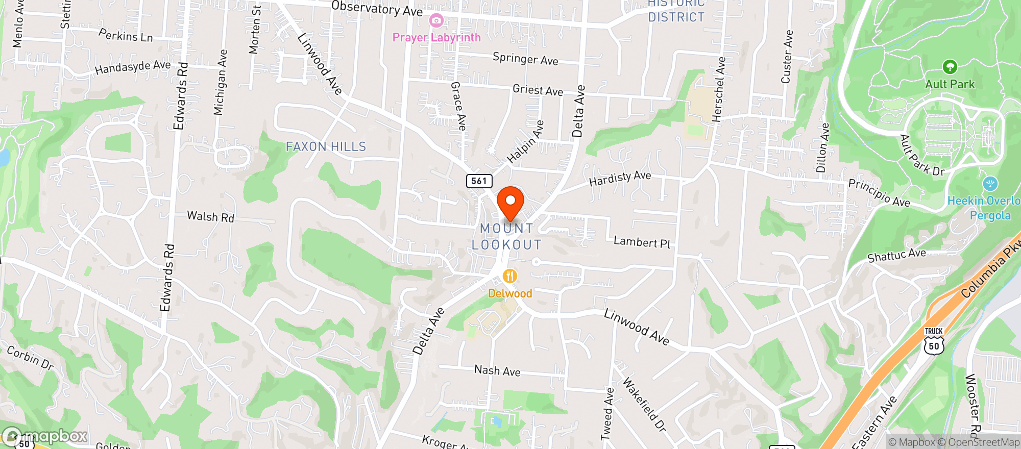Map showing United Dairy Farmers St #87