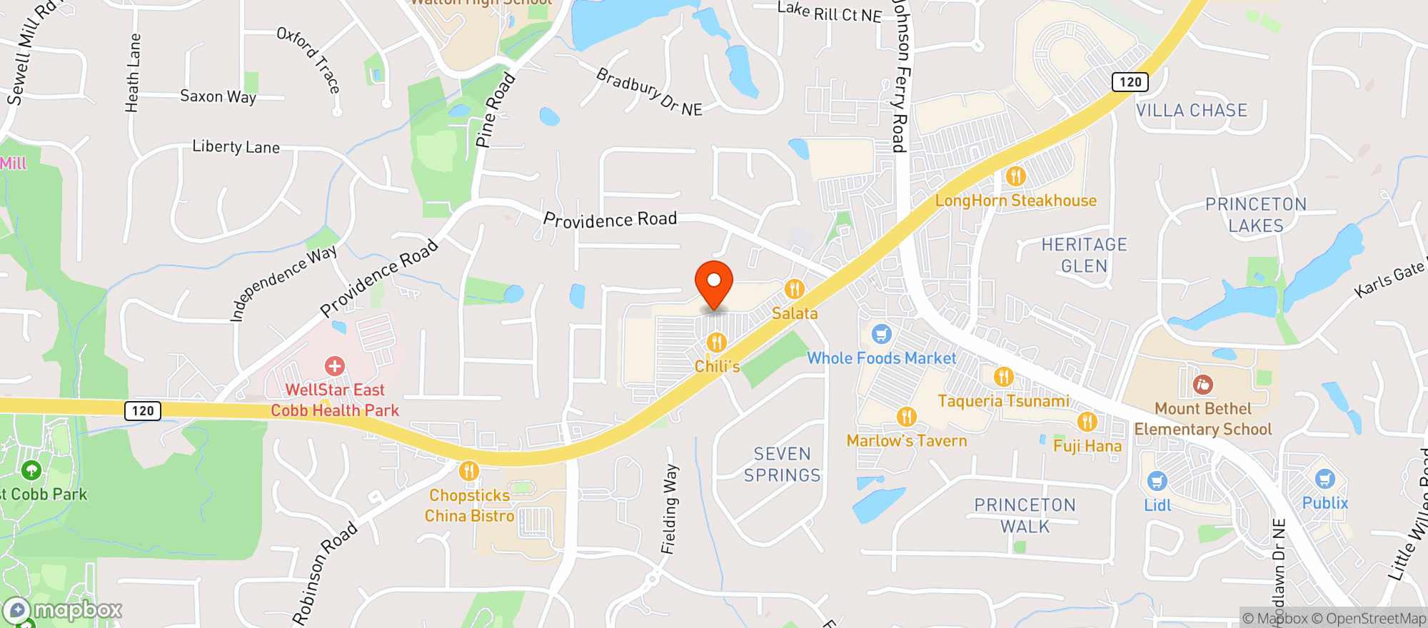 Map showing Sprouts Farmers Market
