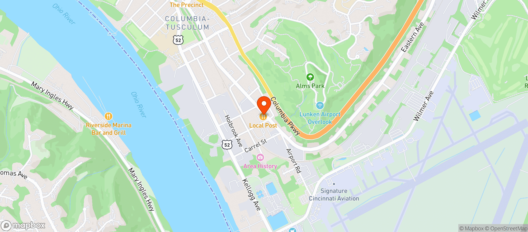 Map showing Local Post