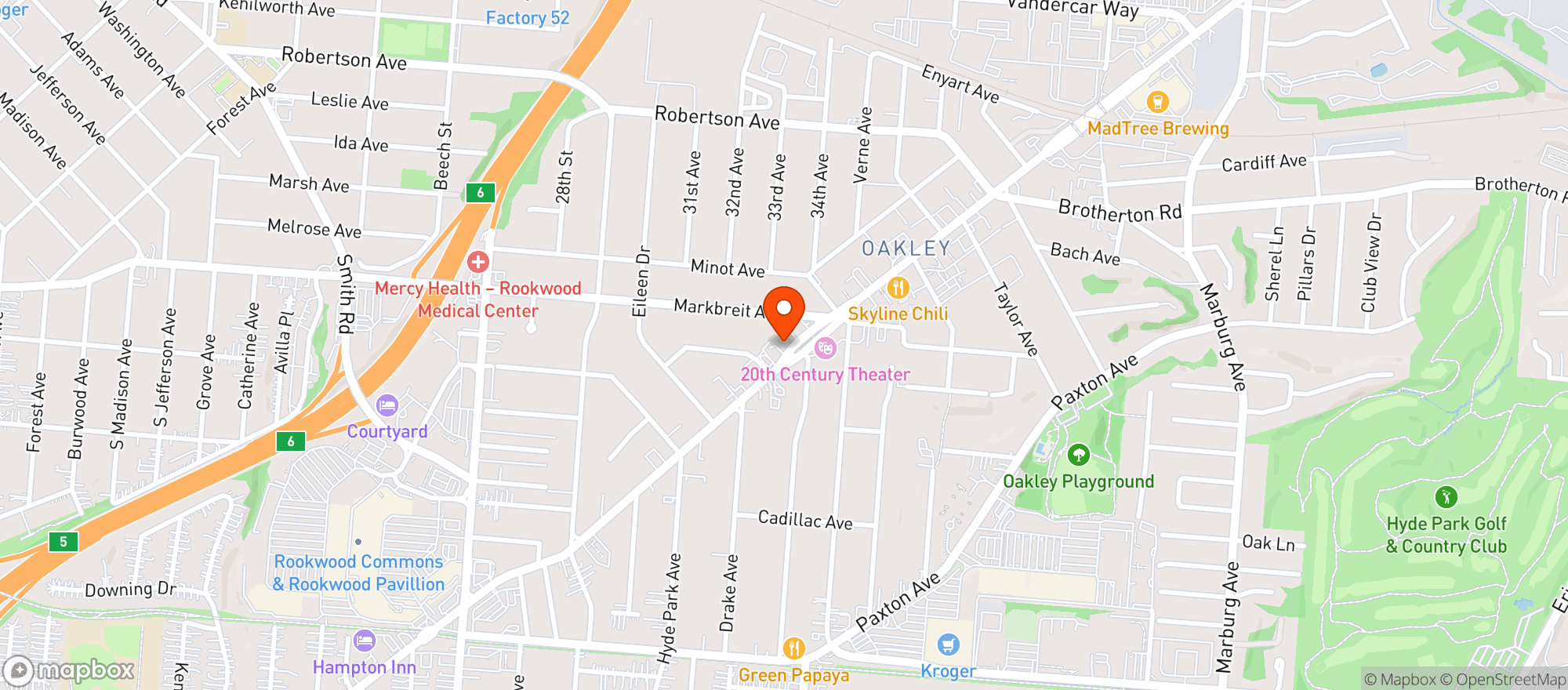 Map showing Rooted Juicery