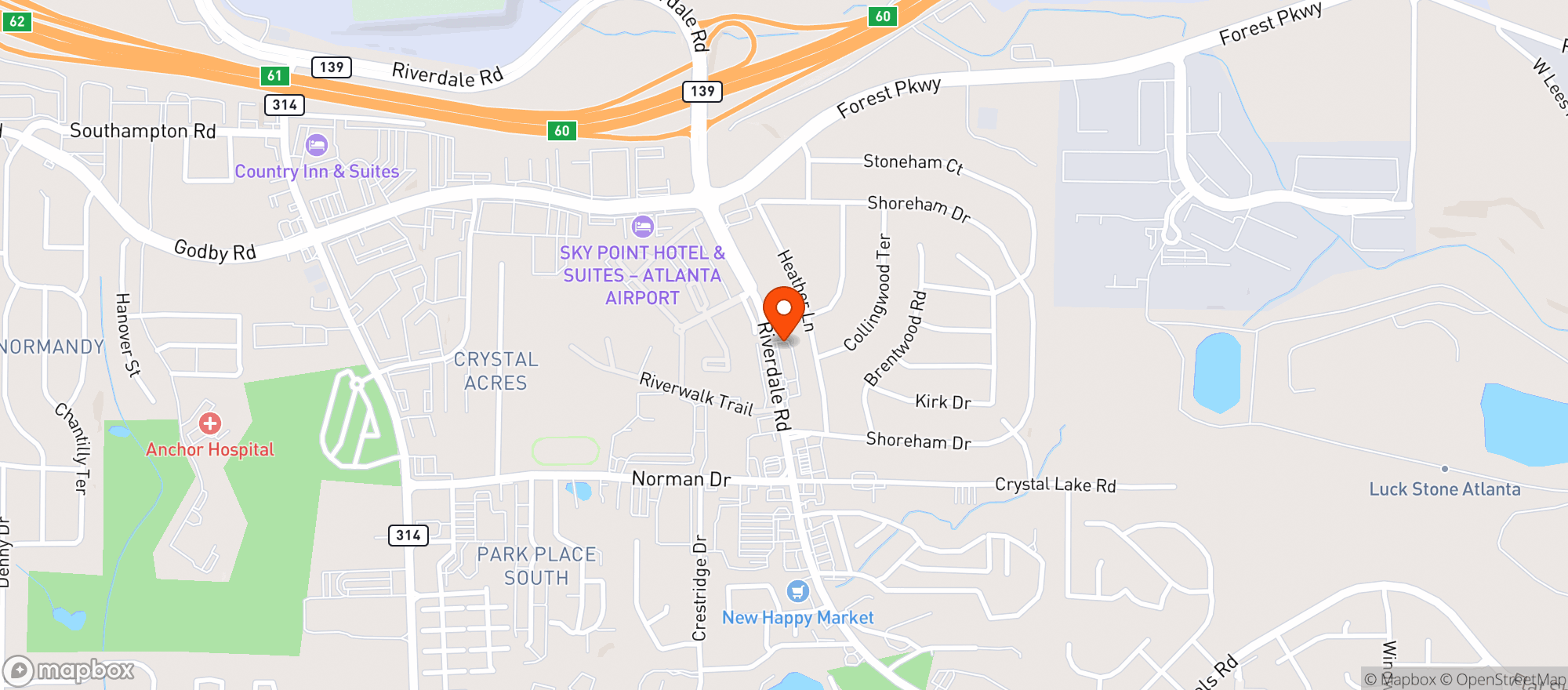Map showing Sun Food Mart