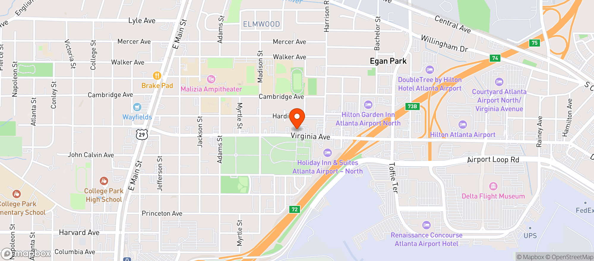 Map showing Beverage City Liquor Store