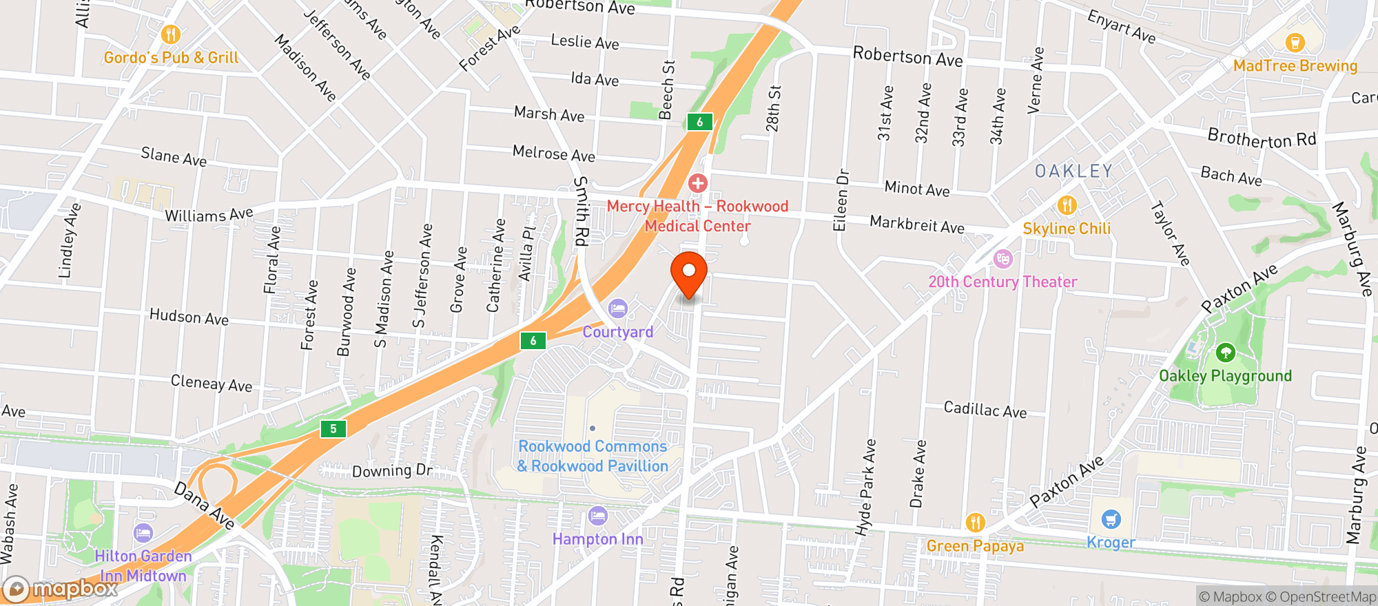 Map showing Ambiance Nails 3 Norwood