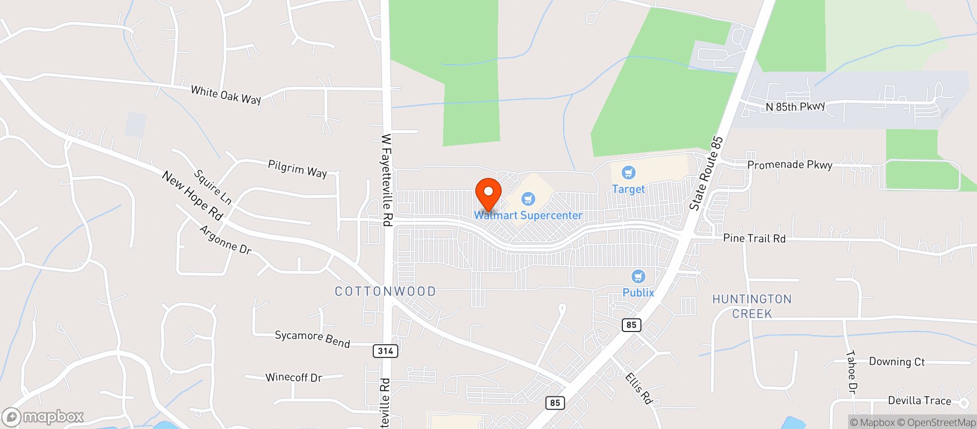 Map showing Gnc
