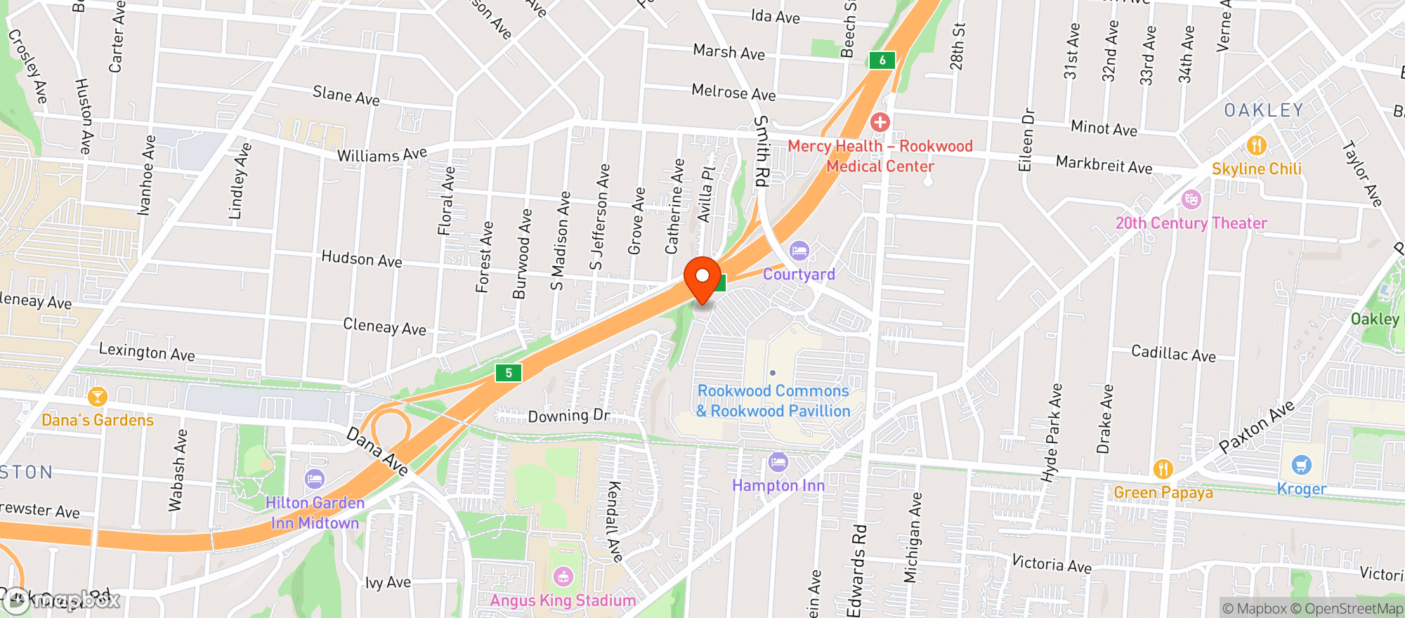 Map showing P F Changs China Bistro #5900