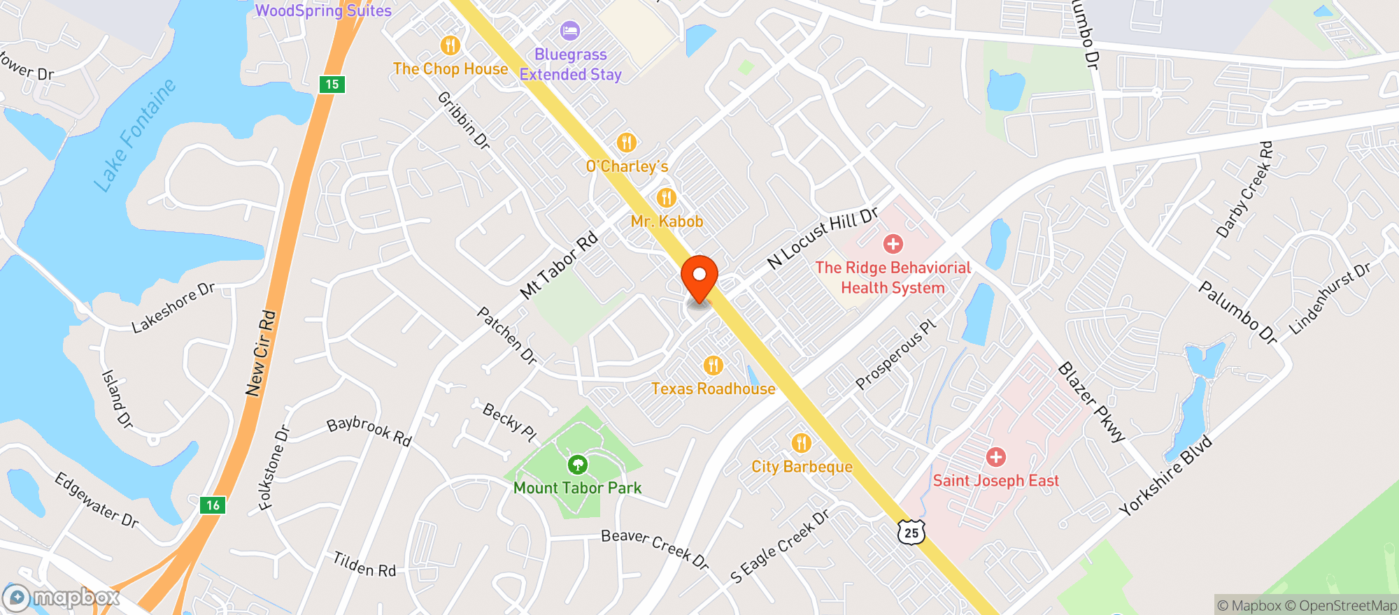Map showing Kroger Liquors #407