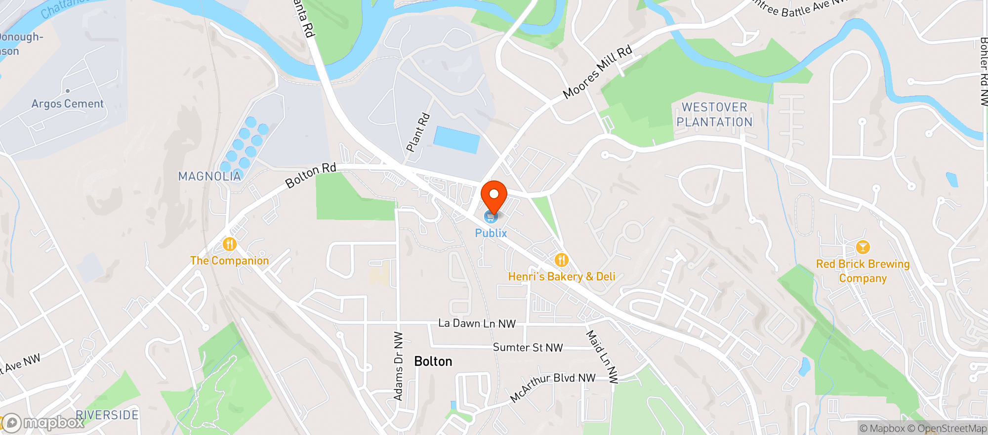 Map showing Publix