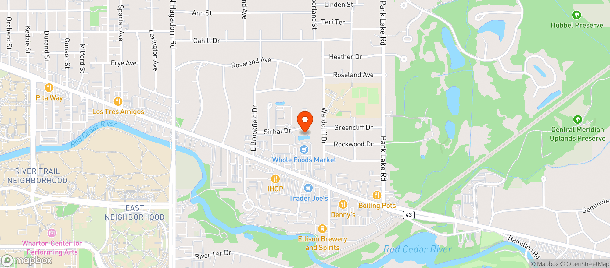 Map showing Whole Foods Market