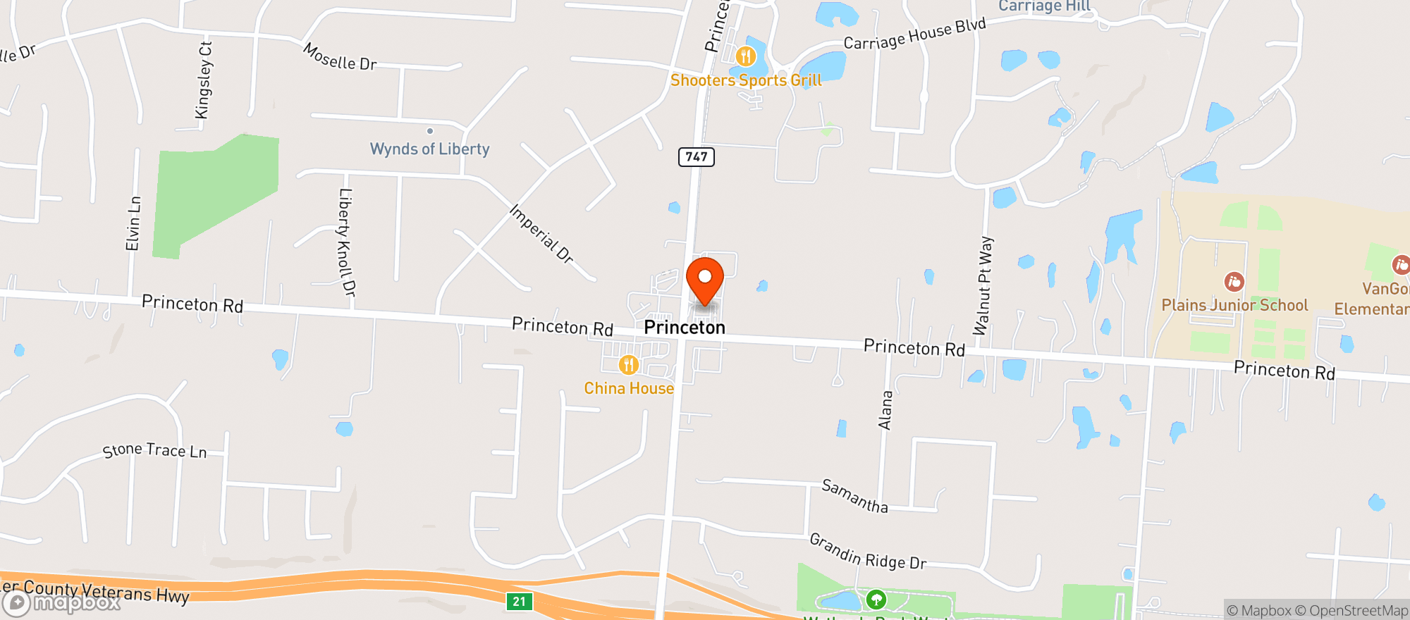 Map showing United Dairy Farmers St #162