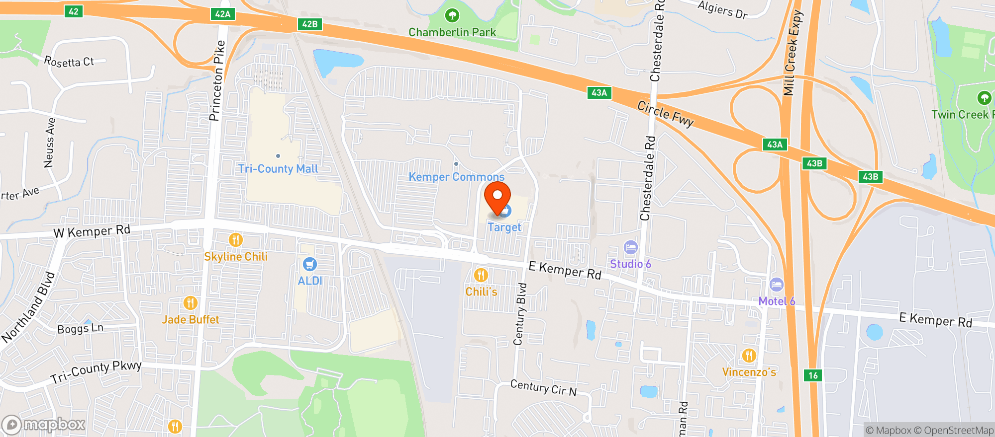 Map showing Target - Springdale